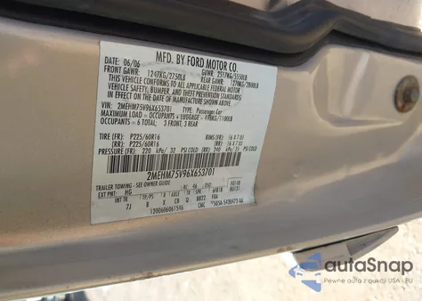 2006 Mercury Grand Marquis Ls из США, поврежденный, VIN 2MEHM75V96X653701